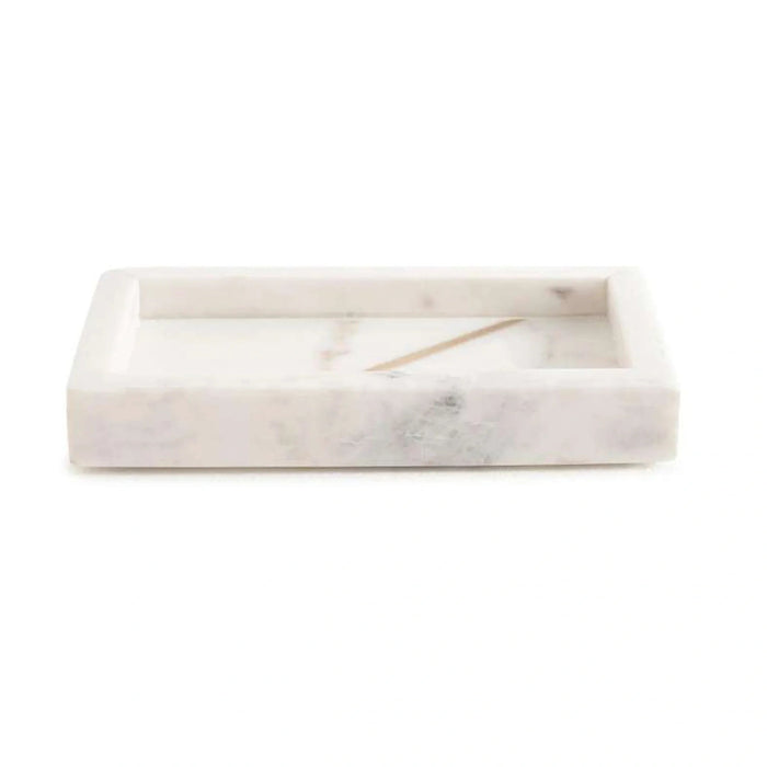 Laila Marble Soap Dish 15.25X8.90Cm - White Pan Home