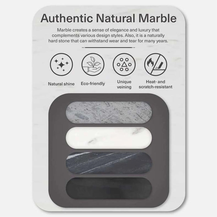 Laila Marble Soap Dish 15.25X8.90Cm - White Pan Home