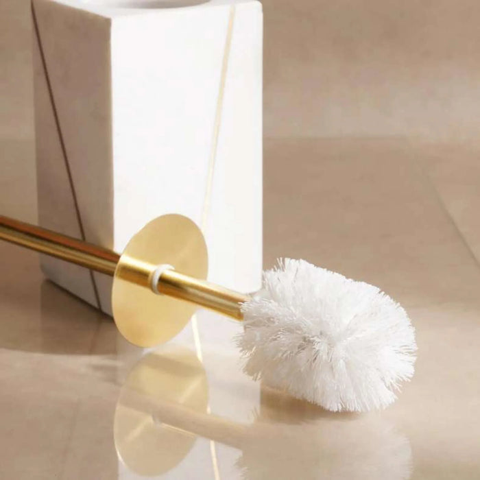 Laila Marble Toilet Brush Holder 10.15X10.15X19.70Cm - White
