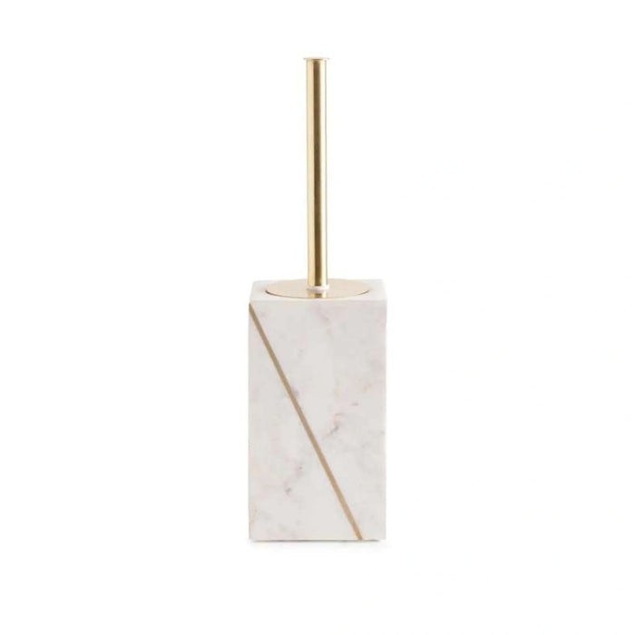 Laila Marble Toilet Brush Holder 10.15X10.15X19.70Cm - White