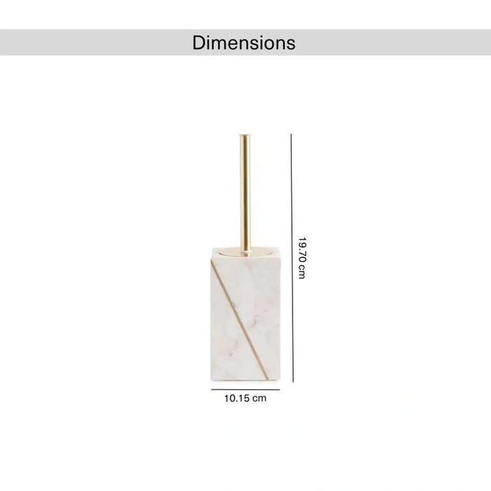 Laila Marble Toilet Brush Holder 10.15X10.15X19.70Cm - White