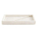 Laila Marble Towel Tray - White Pan Home