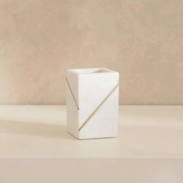 Laila Marble Tumbler 7.60X7.60X12Cm - White