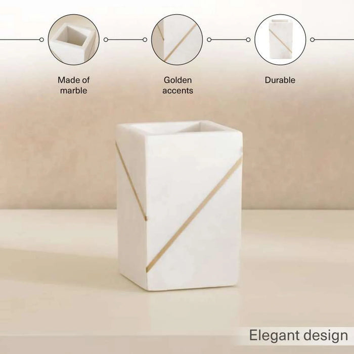 Laila Marble Tumbler 7.60X7.60X12Cm - White