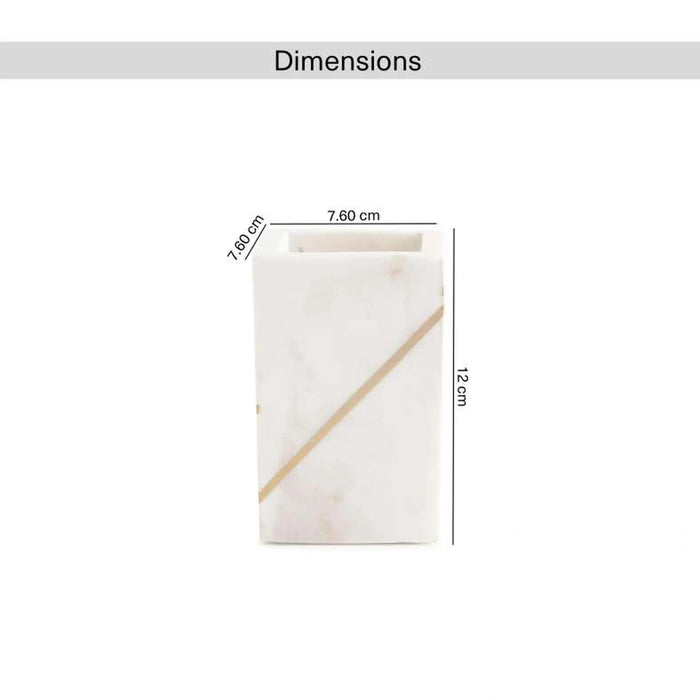 Laila Marble Tumbler 7.60X7.60X12Cm - White