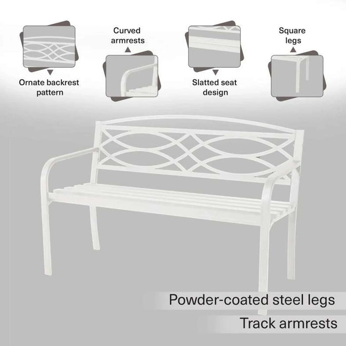 Lana Outdoor Bench - Offwhite Pan Home