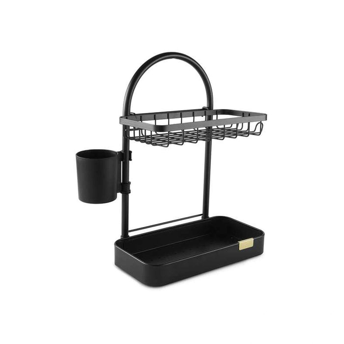 Langly 2-Tier Shower Caddy - Black Pan Home
