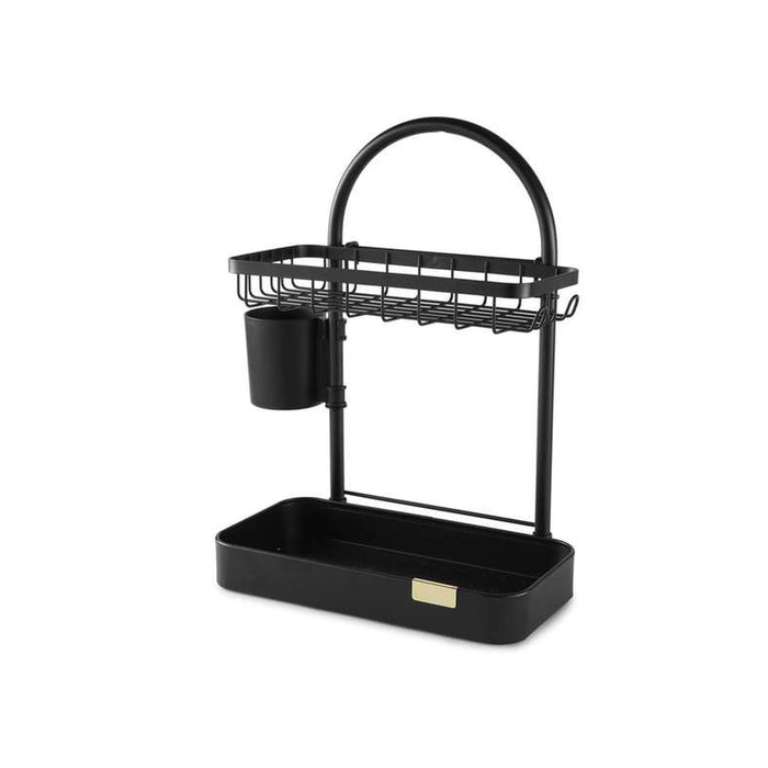 Langly 2-Tier Shower Caddy - Black Pan Home