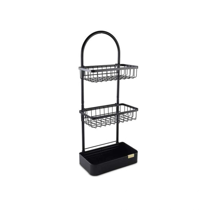 Langly 3-Tier Shower Caddy - Black Pan Home
