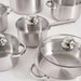 Lanzo 12-Piece Stainless Steel Cookware Set -Chrome Pan Home