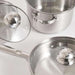 Lanzo 12-Piece Stainless Steel Cookware Set -Chrome Pan Home