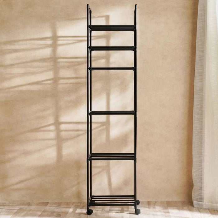 Lara 6 Tier Portable Storage Rack 41X33X164Cm - Black