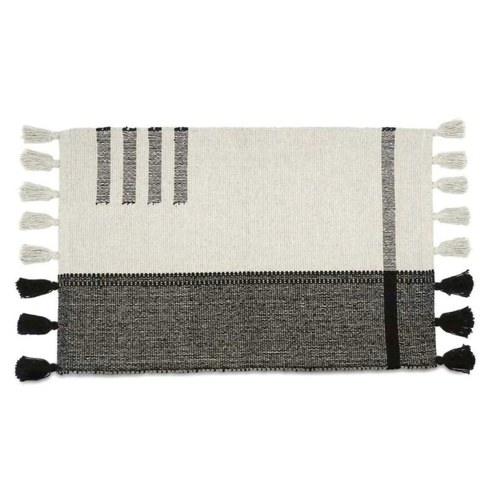 Larisa Cotton Dhurrie 60X90Cm - Black Pan Home