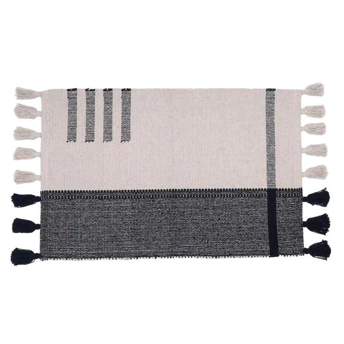 Larisa Cotton Dhurrie 60X90Cm - Black Pan Home