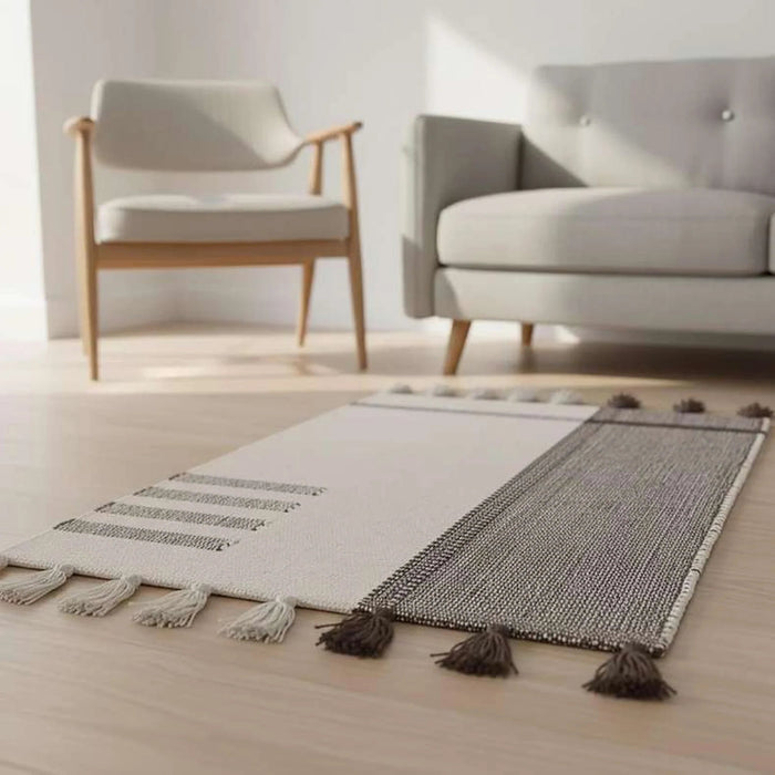 Larisa Cotton Dhurrie 60X90Cm - Choco Pan Home