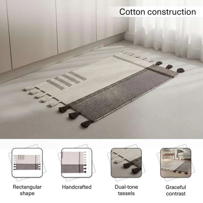 Larisa Cotton Dhurrie 60X90Cm - Choco Pan Home
