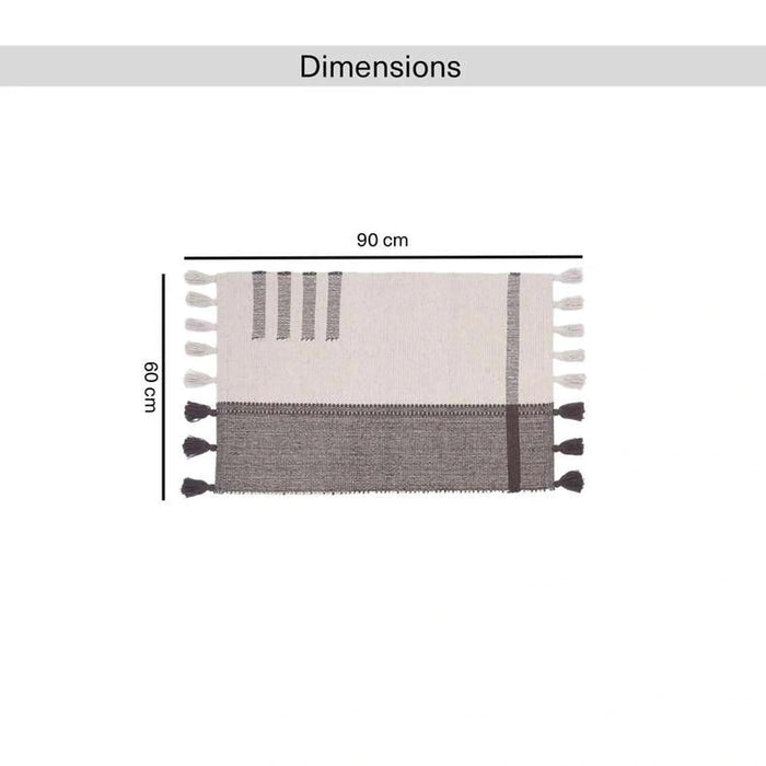 Larisa Cotton Dhurrie 60X90Cm - Choco Pan Home