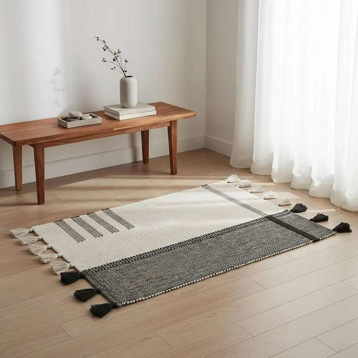 Larisa Cotton Dhurrie 90X150Cm - Black