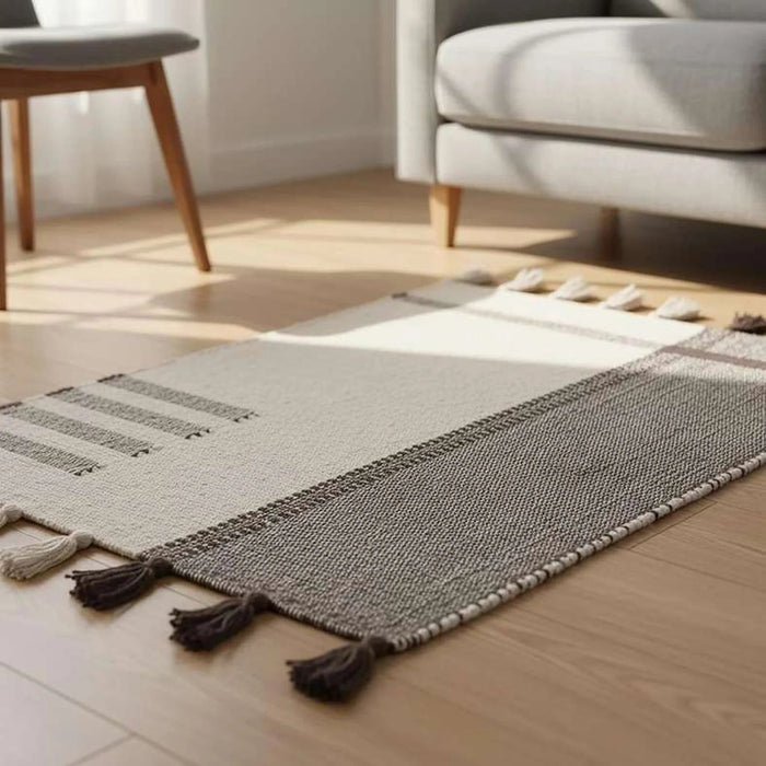 Larisa Cotton Dhurrie 90X150Cm - Choco Pan Home