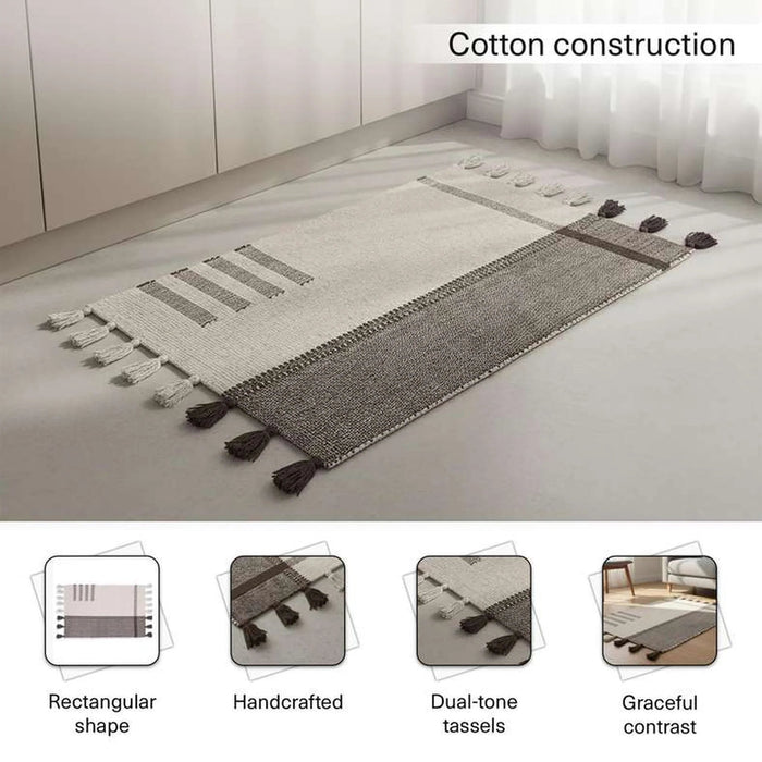 Larisa Cotton Dhurrie 90X150Cm - Choco Pan Home