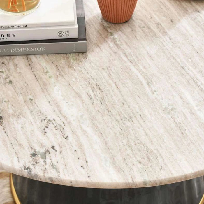Laron Coffee Table Marble - Beige Grey