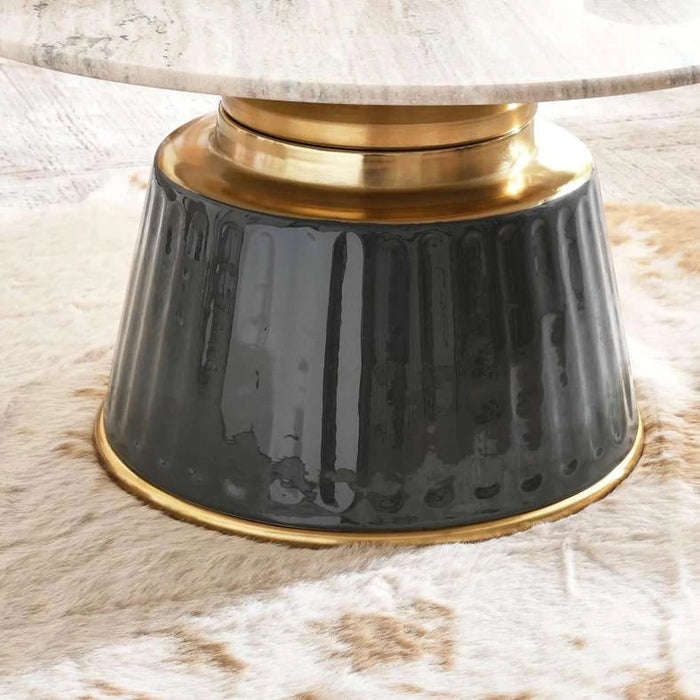 Laron Coffee Table Marble - Beige Grey