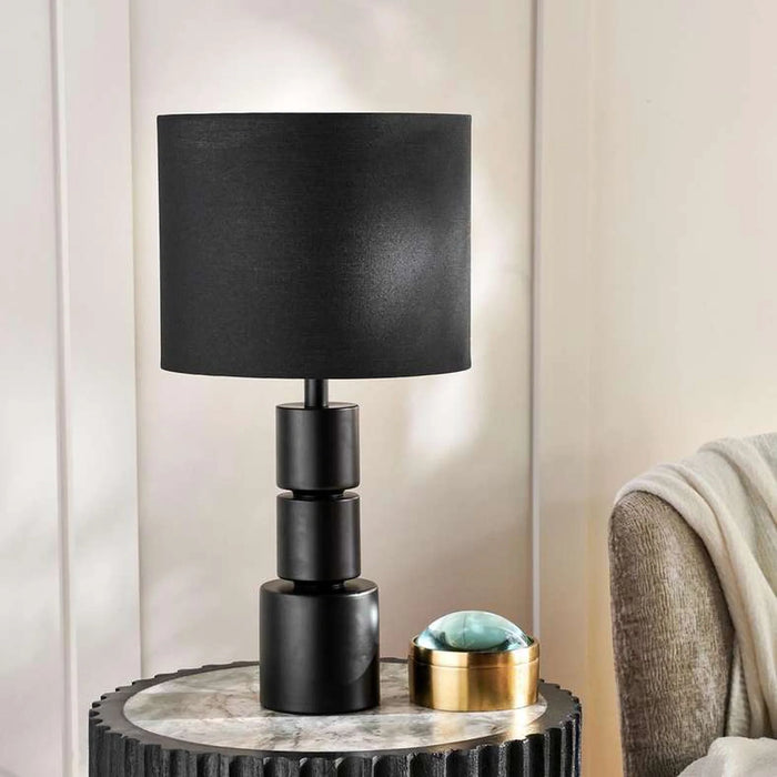 Larry E27 Metal Table Lamp Dia 25.5X48.5Cm - Black