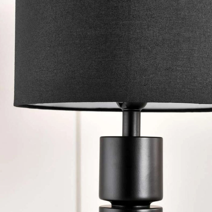 Larry E27 Metal Table Lamp Dia 25.5X48.5Cm - Black