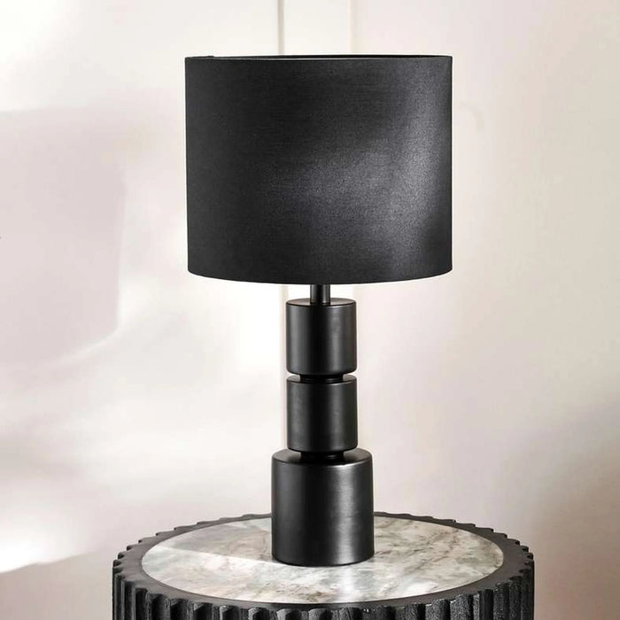 Larry E27 Metal Table Lamp Dia 25.5X48.5Cm - Black