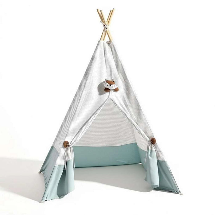 Larsen Playtime Fabric Tent 140X130X150-185Cm-White/Green