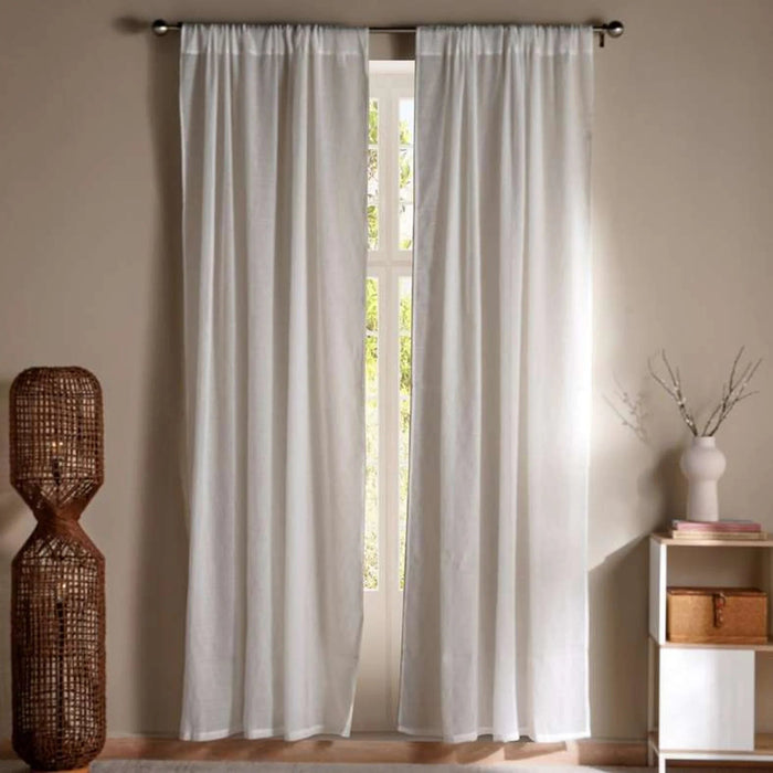 Lavine 2 Piece Sheer Curtain Set 135X240Cm - White Pan Home