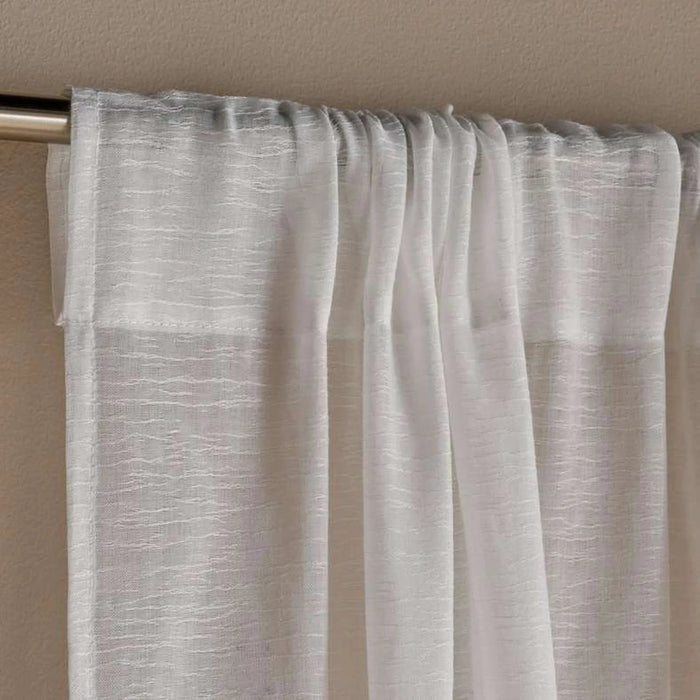 Lavine 2 Piece Sheer Curtain Set 135X240Cm - White Pan Home
