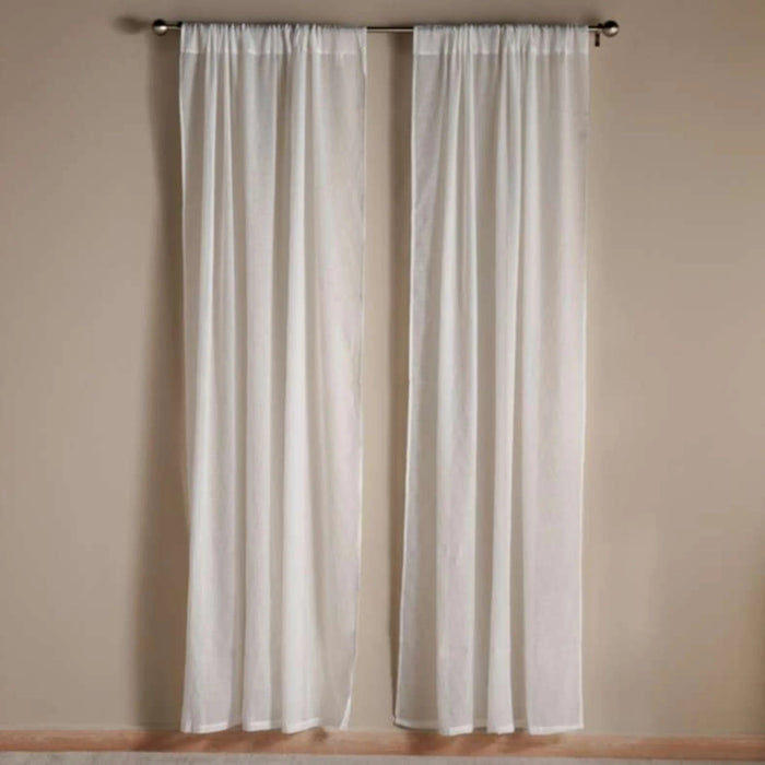 Lavine 2 Piece Sheer Curtain Set 135X240Cm - White Pan Home