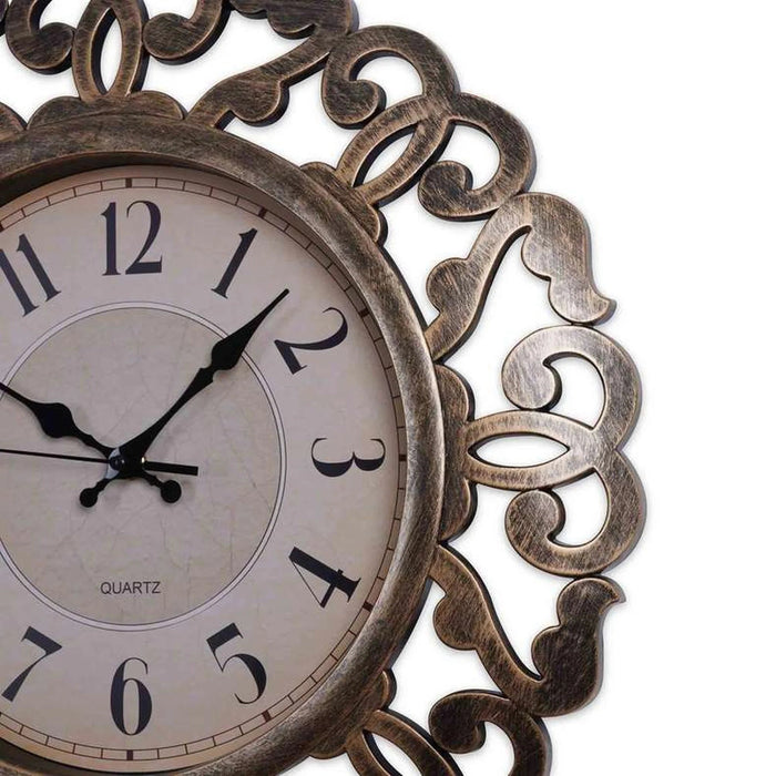 Layla Wall Clock Dia 41Cm - Gold Pan Home
