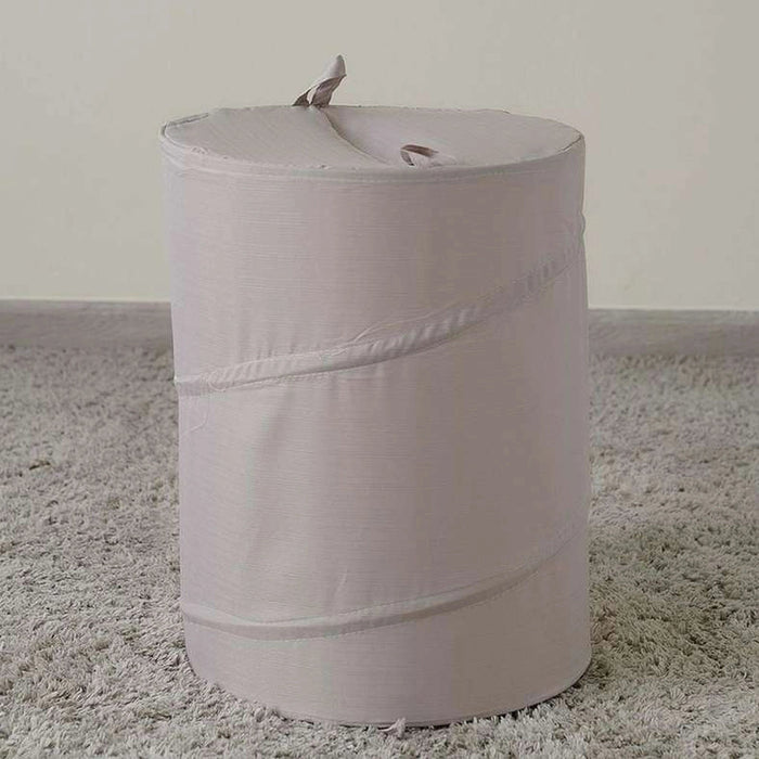 Lazlo Laundry Hamper Beige Pan Home
