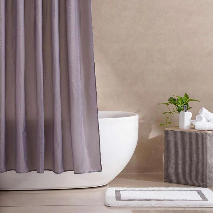 Lazlo Shower Curtain - Light Grey Pan Home