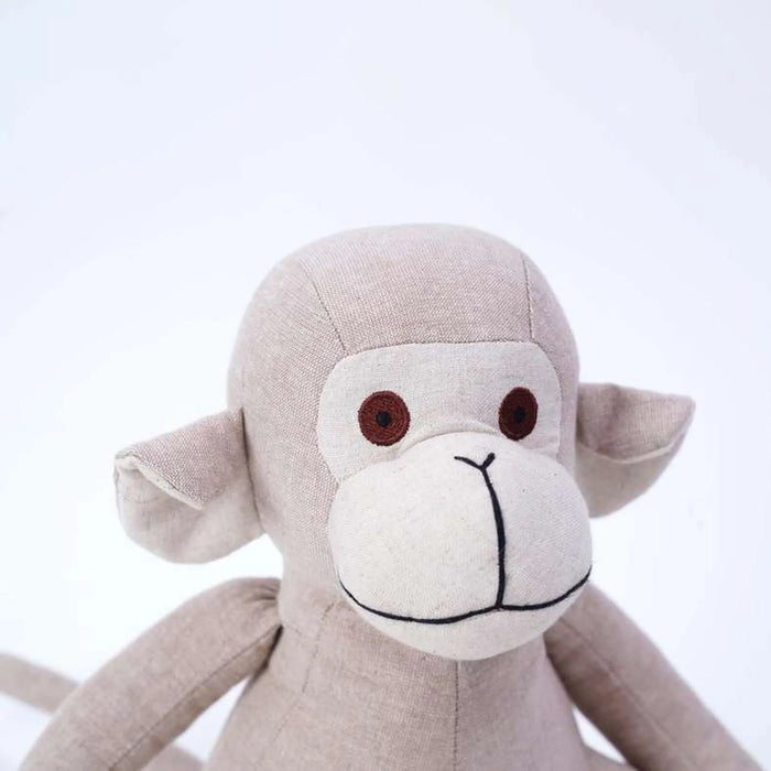 Lazy Monkey Shaped Cushion 30Cm - Beige
