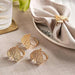 Leaf 4 Piece Napkin Ring Set 4X4Cm- Gold Pan Home