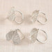 Leaf 4 Piece Napkin Ring Set 4X4Cm- Silver Pan Home