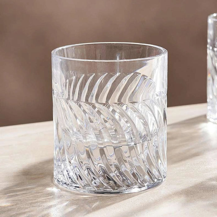 Leaf Engraved 4-Piece Glass Set 200Ml -Clear