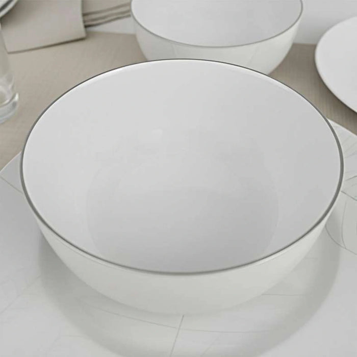 Leaf Foliage 12-Piece Porcelain Dinner Set -White & Green
