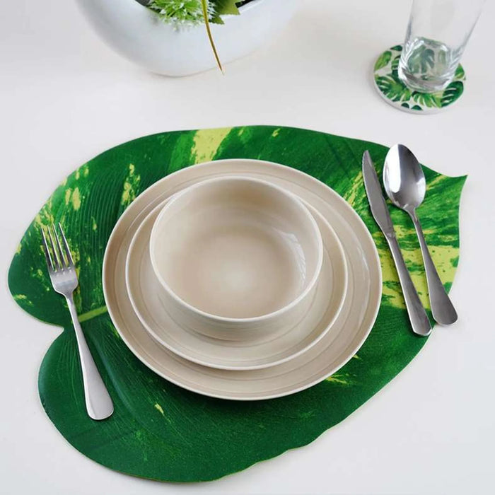 Leaf Placemat Green 50X38Cm