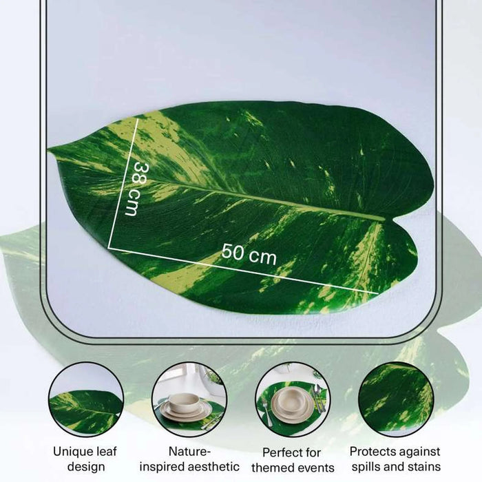 Leaf Placemat Green 50X38Cm