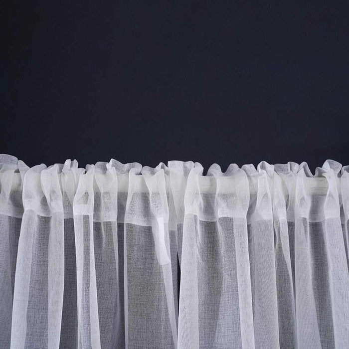 Leaf Trail Sheer Curtain Pair - Cream Pan Home