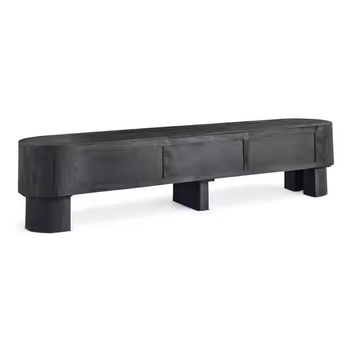 Leclerc Tv Unit Upto 80 Inches Wood - Black