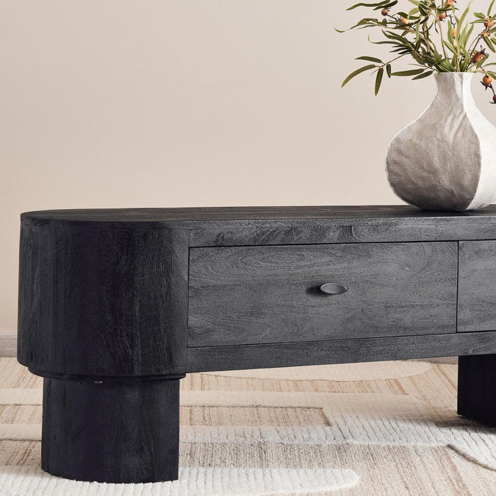 Leclerc Tv Unit Upto 80 Inches Wood - Black