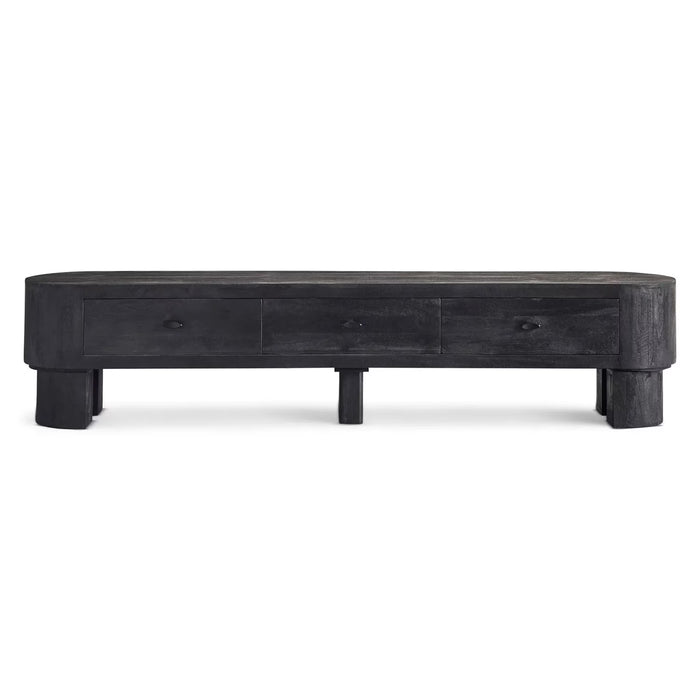 Leclerc Tv Unit Upto 80 Inches Wood - Black