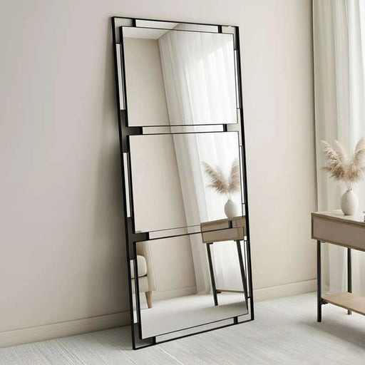 Ledger Leaner Floor Mirror 198.5X99.5Cm - Black Pan Home