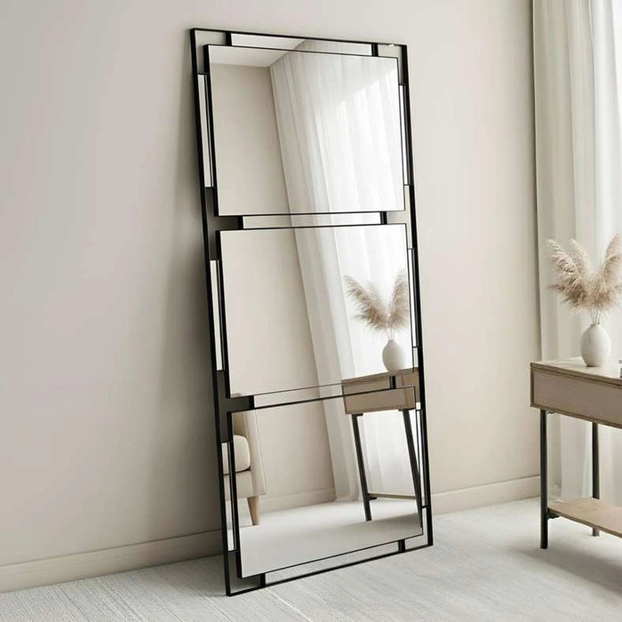 Ledger Leaner Floor Mirror 198.5X99.5Cm - Black Pan Home