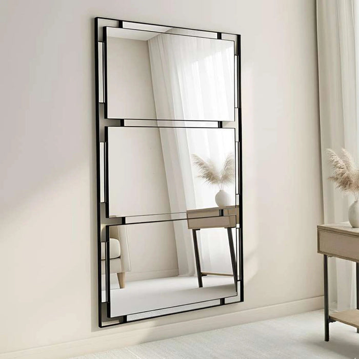 Ledger Leaner Floor Mirror 198.5X99.5Cm - Black Pan Home